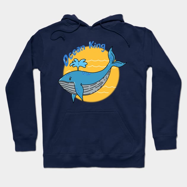 Whale the King of Ocean Hoodie by RiyanRizqi